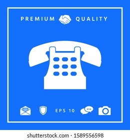 Retro telephone icon. Graphic elements for your design