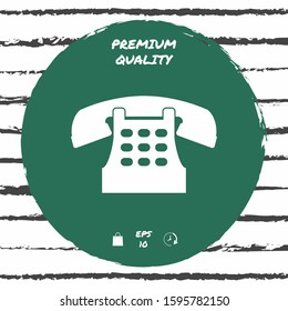 Retro telephone icon. Graphic elements for your design
