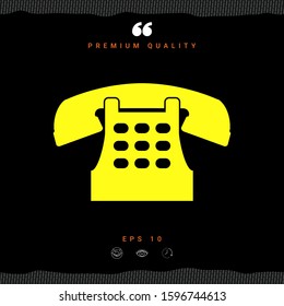 Retro telephone icon. Graphic elements for your design
