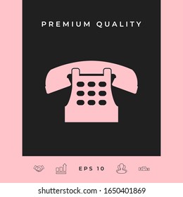 Retro telephone icon. Graphic elements for your design