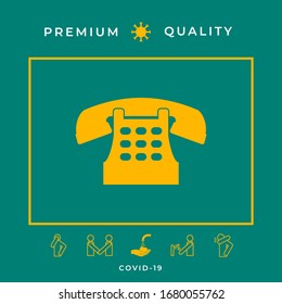 Telefonsymbol rückwärts. Grafische Elemente für Ihr Design