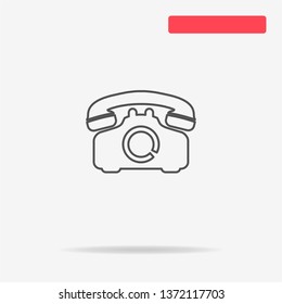Retro telephone icon. Vector concept illustration for design.