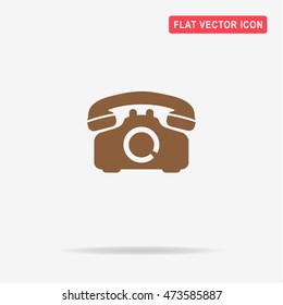 Retro telephone icon. Vector concept illustration for design.