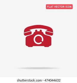 Retro telephone icon. Vector concept illustration for design.
