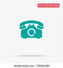 Retro telephone icon. Vector concept illustration for design.