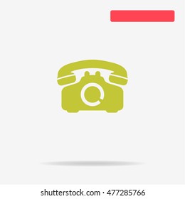 Retro telephone icon. Vector concept illustration for design.