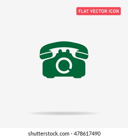 Retro telephone icon. Vector concept illustration for design.