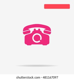 Retro telephone icon. Vector concept illustration for design.