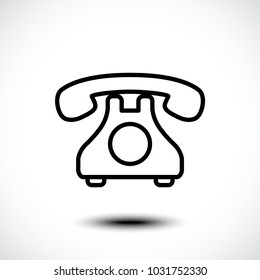 Retro telephone icon. Vector illustration