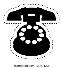 retro telephone isolated icon vector illustration design