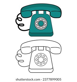 Retro Telefone Old Model Telefone Farbseiten mit einer Übersicht