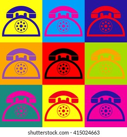 Retro telephone sign