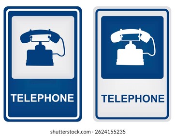 Retro telephone sign. vector illustration