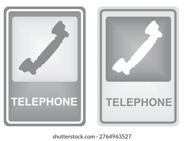 Retro telephone sign. vector illustration