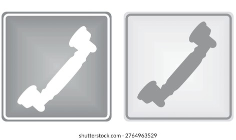 Retro telephone sign. vector illustration