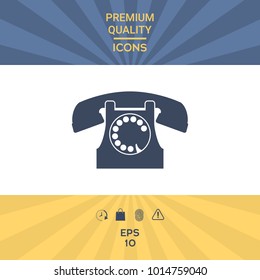 Retro telephone symbol