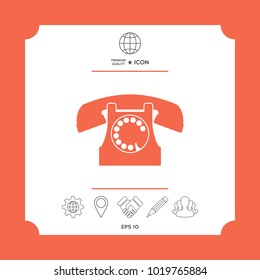 Retro telephone symbol