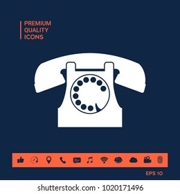 Retro telephone symbol