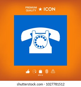 Retro telephone symbol Retro telephone symbol