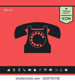 Retro telephone symbol