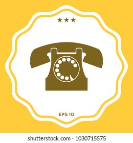 Retro telephone symbol