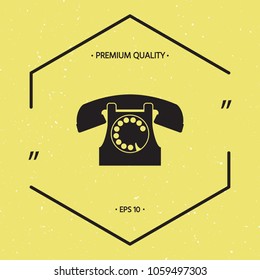 Retro telephone symbol
