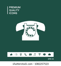 Retro telephone symbol