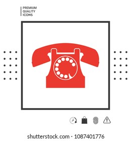 Retro telephone symbol