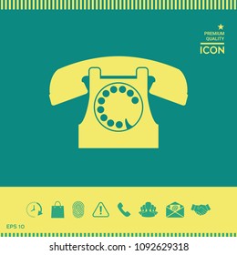 Retro telephone symbol