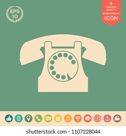 Retro telephone symbol