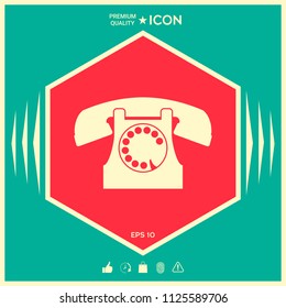 Retro telephone symbol