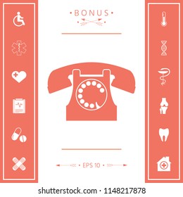 Retro telephone symbol