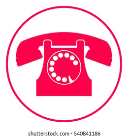 Retro telephone symbol