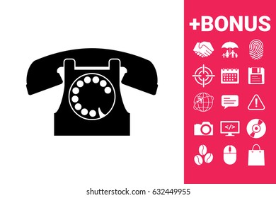 Retro telephone symbol