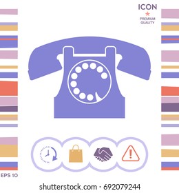 Retro telephone symbol