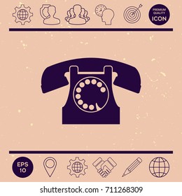 Retro telephone symbol