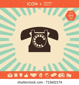 Retro telephone symbol