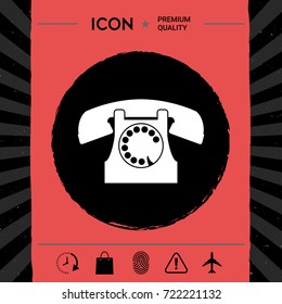 Retro telephone symbol