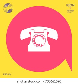 Retro telephone symbol