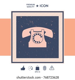 Retro telephone symbol