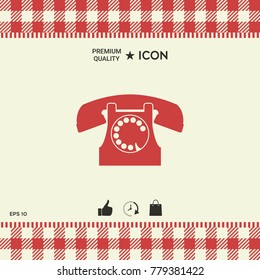 Retro telephone symbol