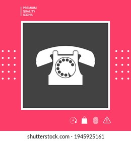 Retro telephone symbol, elements for your design