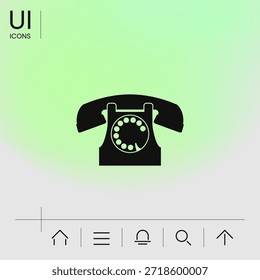 Retro-Telefonsymbol, Elemente für Ihr Design