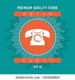 Retro telephone symbol. Graphic elements for your design