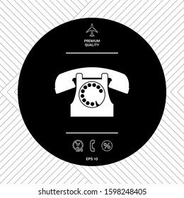 Retro telephone symbol. Graphic elements for your design