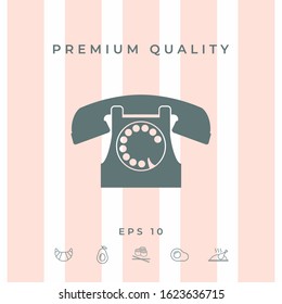 Retro telephone symbol. Graphic elements for your design