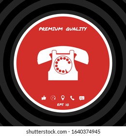 Retro telephone symbol. Graphic elements for your design