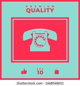 Fernsprechsymbol. Grafische Elemente für Ihr Design