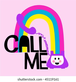 retro telephone vector illustration