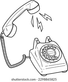 Retro-Telefon-Vektorgrafik